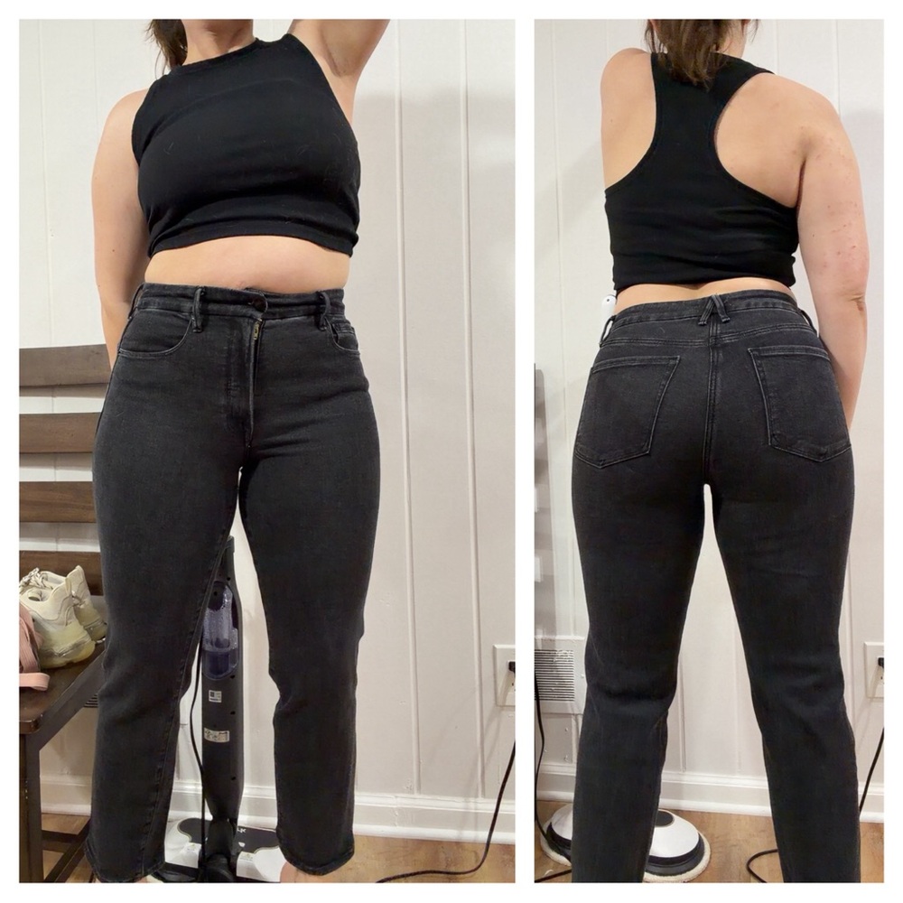 Good American straight leg denim jeans
